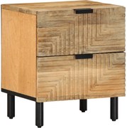 vidaXL Noptiera maro 40x33x46 cm lemn masiv de mango