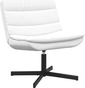 vidaXL Scaun pivotant Alb 63 x 75 x 76 cm PU