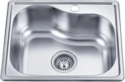 Chiuveta inox Inter Ceramic Alpaca cu o cuva finisaj crom lucios 47.5x40 cm