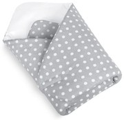 Pernuță înfășat Bellatex pentru copii cu buline  gri, 75 x 75 cm