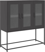 vidaXL Dulap, negru, 100,5x39x107 cm, oțel laminat la rece