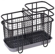 Suport tacamuri Altom, metal, negru, 19x8x14xcm