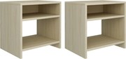 vidaXL Noptiere, 2 buc., stejar sonoma, 40x30x40 cm, lemn prelucrat