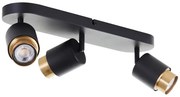 Brilliant - Spot LED COVELO 3xGU10/5W/230V, negru/auriu