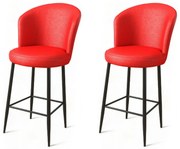 Set de scaune de bar Uras Red, 2 buc., 2 buc.