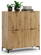 Mazzoni Comodă LANA K-100 Stejar Artisan - DULAP VERTICAL CU 4 UȘI
