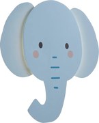 Lampă de perete pentru copii albastră, incl. LED, cu 3 trepte de intensitate luminoasă - Ellie the Elephant
