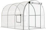 Outsunny Sera 3 x 2 x 2m cu Usa Rulanta si Fereastra, Transparent | Aosom Romania