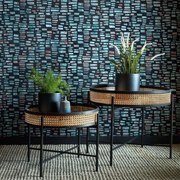 Tapet Fusion, Mineral Black Luxury Flock, 1838 Wallcoverings, 5.3mp / rola