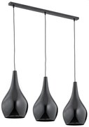 Lustra cu 3 Pendule sticla design decorativ SANTANA neagra