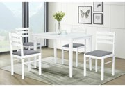 Set Masa cu 4 Scaune Aris, 110x70x76 cm, Alb