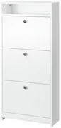HOMCOM dulap pantofi, 3 compartimente, 60×24×132cm, alb | AOSOM RO
