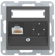 Priza internet cat 5E, IP20, Grafit, Panasonic Karre Plus 55