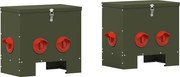vidaXL Feeder pentru pui 2 pcs Verde măsliniu 40,5 x 25 x 38 cm