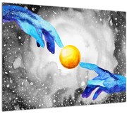 Tablou pe sticlă - Conexiune (70x50 cm)