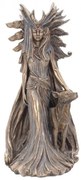 Statueta rasina si bronz, mitologia greaca, zeita magiei Hecate 25 cm