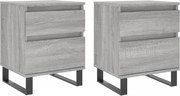 vidaXL Noptiere, 2 buc., gri sonoma, 40x35x50 cm, lemn compozit