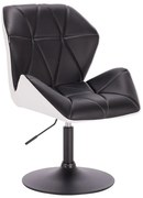 HR212N SCAUN Neagră-Alb cu Bază Neagră