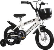 Bicicleta copii 14 inch cu roti ajutatoare si frane C-brake, NBW, 3-5 ani, Alb