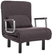 Fotoliu pat 2 în 1-maro