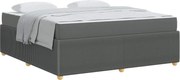 vidaXL Cadru de pat cu saltea Gri închis 180 x 200 cm țesătură