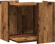 vidaXL Cutie litieră pisici lemn vechi 53x53x51 cm lemn prelucrat