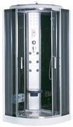 Cabină de duș cu hidromasaj Vital Black 80x80 cm