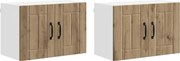 vidaXL Dulapuri de perete pentru bucătărie 2 pcs Stejar Artizanal