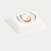 Spot integrat alb 15 cm pătrat înclinabil - Gypsy Stucco