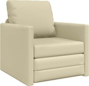 vidaXL Pat canapea 60cm Crem Piele artificiala