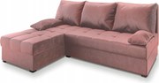 OFERTA Canapea coltar extensibila roz ZENA, reversibila calitatea II