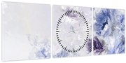 Tablou - Flori,pictură texturată (cu ceas) (90x30 cm)