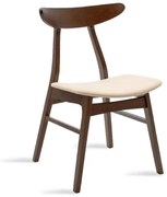 Scaun Bucatarie/Dining Orchid Lemn De Cauciuc Finisaj Nuc Antracit Sezut Tapitat
