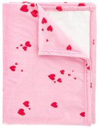 Pătură roz din polar/fleece 200x240 cm Heart – Catherine Lansfield