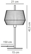 Lampă de masă Nordlux DICTE 1xE14/40W/230V alb/negru
