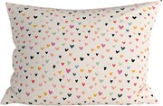 Fata de perna din policoton DOTHEARTS POLY 70x90 cm, crem