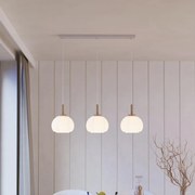 Eglo 44066 - Lustră suspendată SUMMERHILL, 3xE27/40W/230V, alb/bej