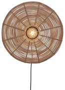 Aplica de perete eco din ratan Tanami disc L, nat