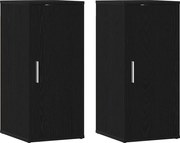 vidaXL Dulapuri pantofi 2 buc Stejar negru 32x35x70 cm Lemn prelucrat