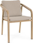 Scaun de grădină în culoare naturală din metal Kalimera – Bizzotto