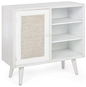 Bufet alb nordic din MDF Melaminat, 66x30x64,5 cm, Montiel Bizzotto