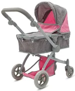 Baby Mix 2in1 Sophie păpușă cărucior roz - gri,63,5 x 37 x 63,5 cm