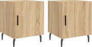 vidaXL Noptiere, 2 buc., stejar sonoma, 40x40x50 cm, lemn compozit