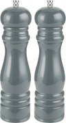 Sada 2 dřevěných šedých mlýnků na sůl a pepř GREY