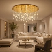 Plafonier cristal Venezian diam. 80cm MOONLIGHT PL15 Oro 082790