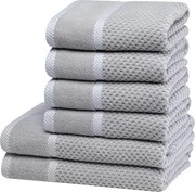 Set de prosoape şi prosoape de baie din frotir MODENA gri, 6 buc
