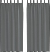 vidaXL Perdele voal cu bucle 2 buc Gri închis 140x245 cm