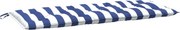 vidaXL Pernă bancă grădină, dungi albastru/alb, 120x50x7 cm, textil