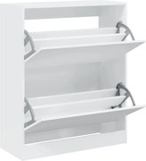 vidaXL Pantofar, alb, 80x34x96,5 cm, lemn compozit