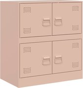 vidaXL Bufeta Roz 67x39x73 cm oțel